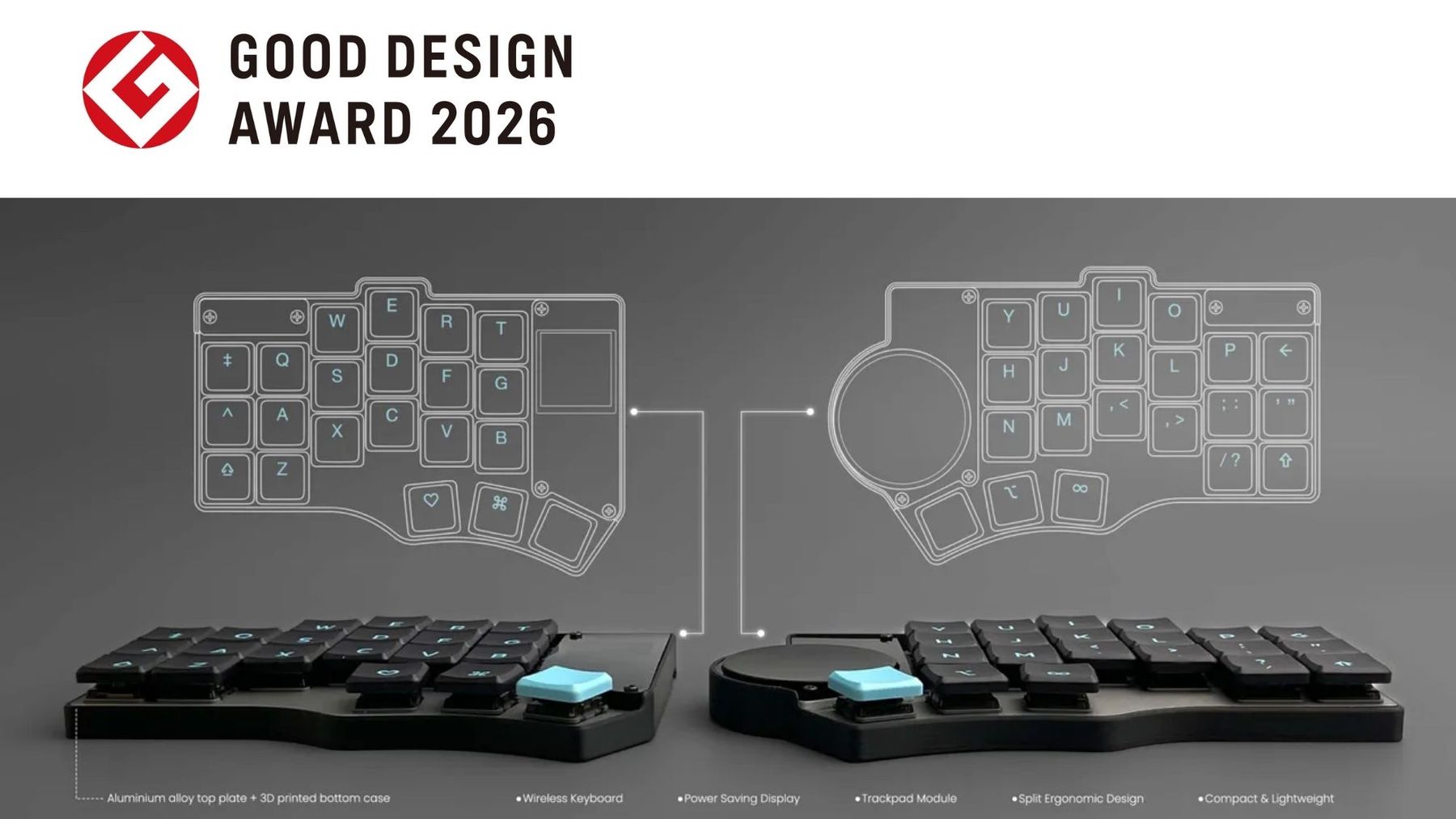 Our original Toucan keyboard has won the Good Design Award 2026. Come try it out in person at the GOOD DESIGN EXHIBITION 2026 in Tokyo Midtown.